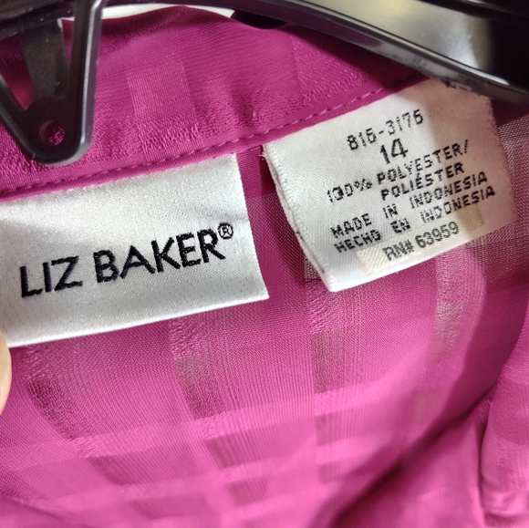 Liz Baker Blouse coordinated Cabernet tank  Set NWOT - Picture 4 of 5